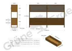 Regal QuintumVariante 3, B 1965 x T 360 x H 1255 mm (Eiche)