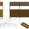 Regal QuintumVariante 4, B 1965 x T 360 x H 1620 mm (Eiche)