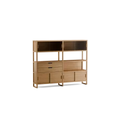 Regal QuintumVariante 4, B 1965 x T 360 x H 1620 mm (Eiche)