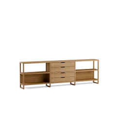 Regal QuintumVariante 7, B 2930 x T 360 x H 890 mm (Eiche)