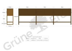 Regal QuintumVariante 9, B 2930 x T 360 x H 890 mm (Eiche)