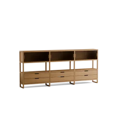 Regal QuintumVariante 11, B 2930 x T 360 x H 1255 mm (Eiche)