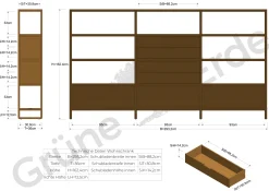 Regal QuintumVariante 13, B 2930 x T 360 x H 1620 mm (Eiche)