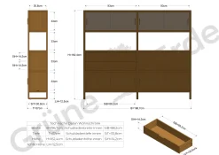 Regal QuintumVariante 4, B 1965 x T 360 x H 1620 mm (Buche)