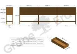Regal QuintumVariante 8, B 2930 x T 360 x H 890 mm (Buche)