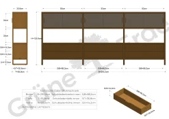 Regal QuintumVariante 11, B 2930 x T 360 x H 1255 mm (Buche)