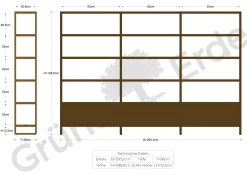 Regal QuintumVariante 15, B 2930 x T 360 x H 1985 mm (Buche)