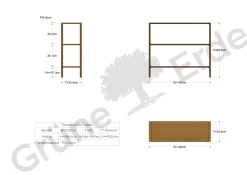 Regal Tenso(Buche, 3 Fächer, 100cm)