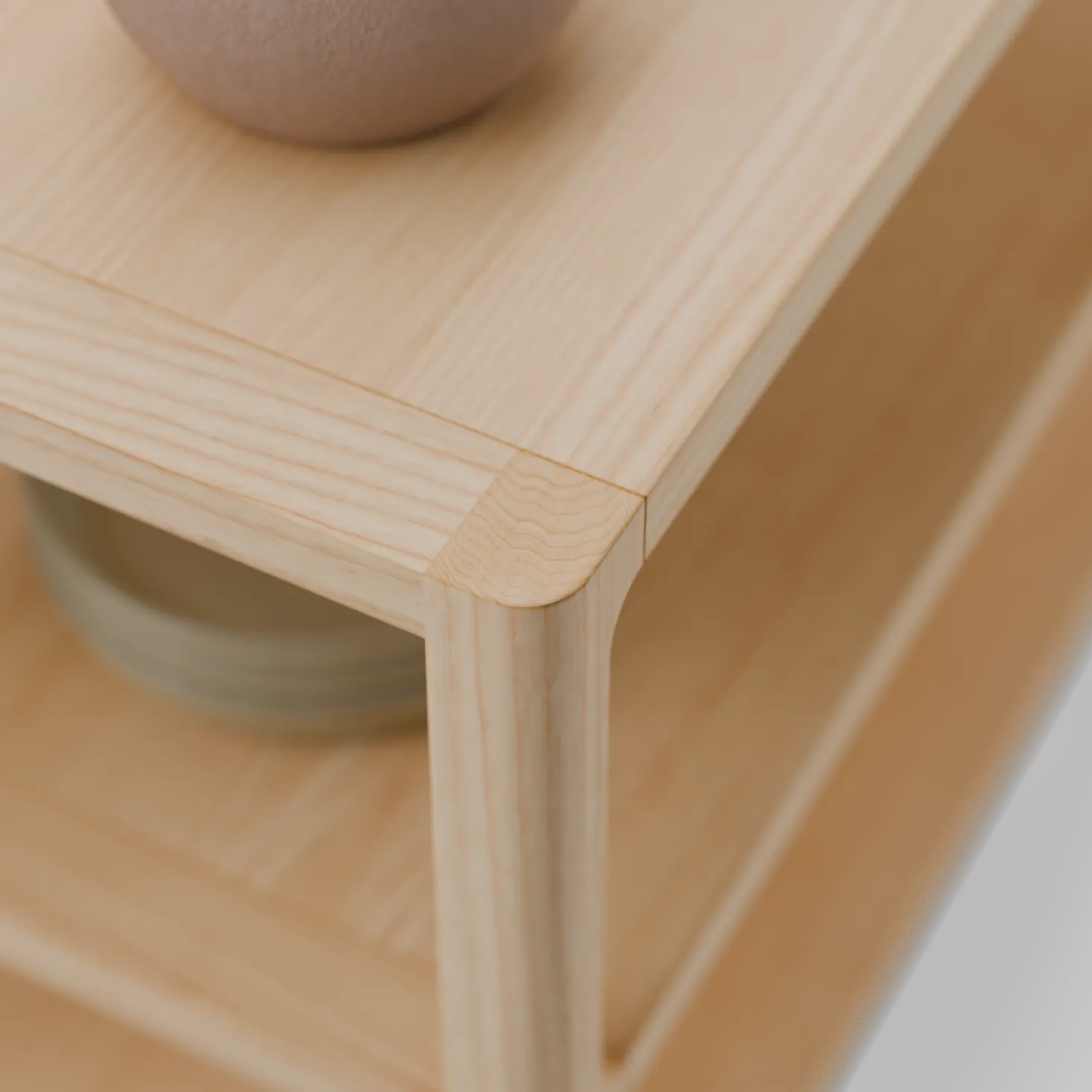 Regal Tenso(Esche, 2 Fächer, 70cm)