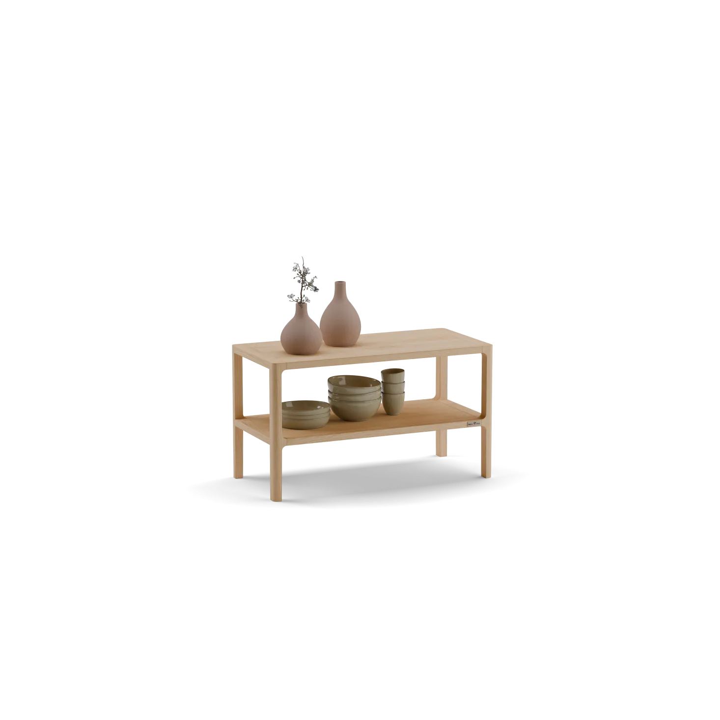 Regal Tenso(Esche, 2 Fächer, 70cm)
