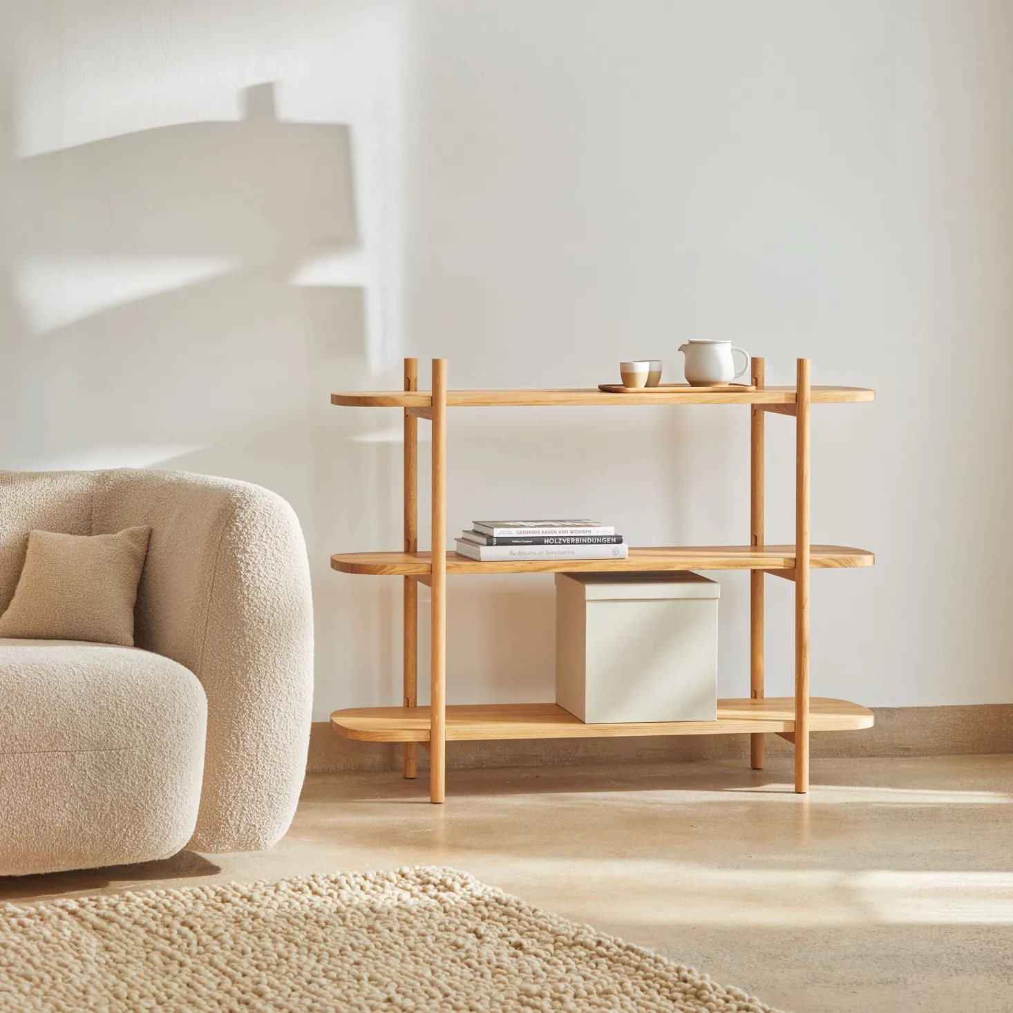Regal TondaBreite 120 cm (Buche, 3 Fächer)