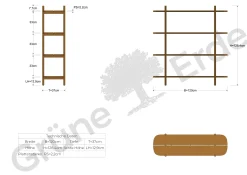 Regal TondaBreite 120 cm (Buche, 4 Fächer)