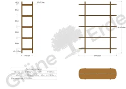 Regal TondaBreite 120 cm (Eiche, 5 Fächer)