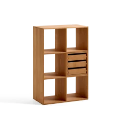 Regal Yunit Pur(Buche, 2 x 3 Fächer)