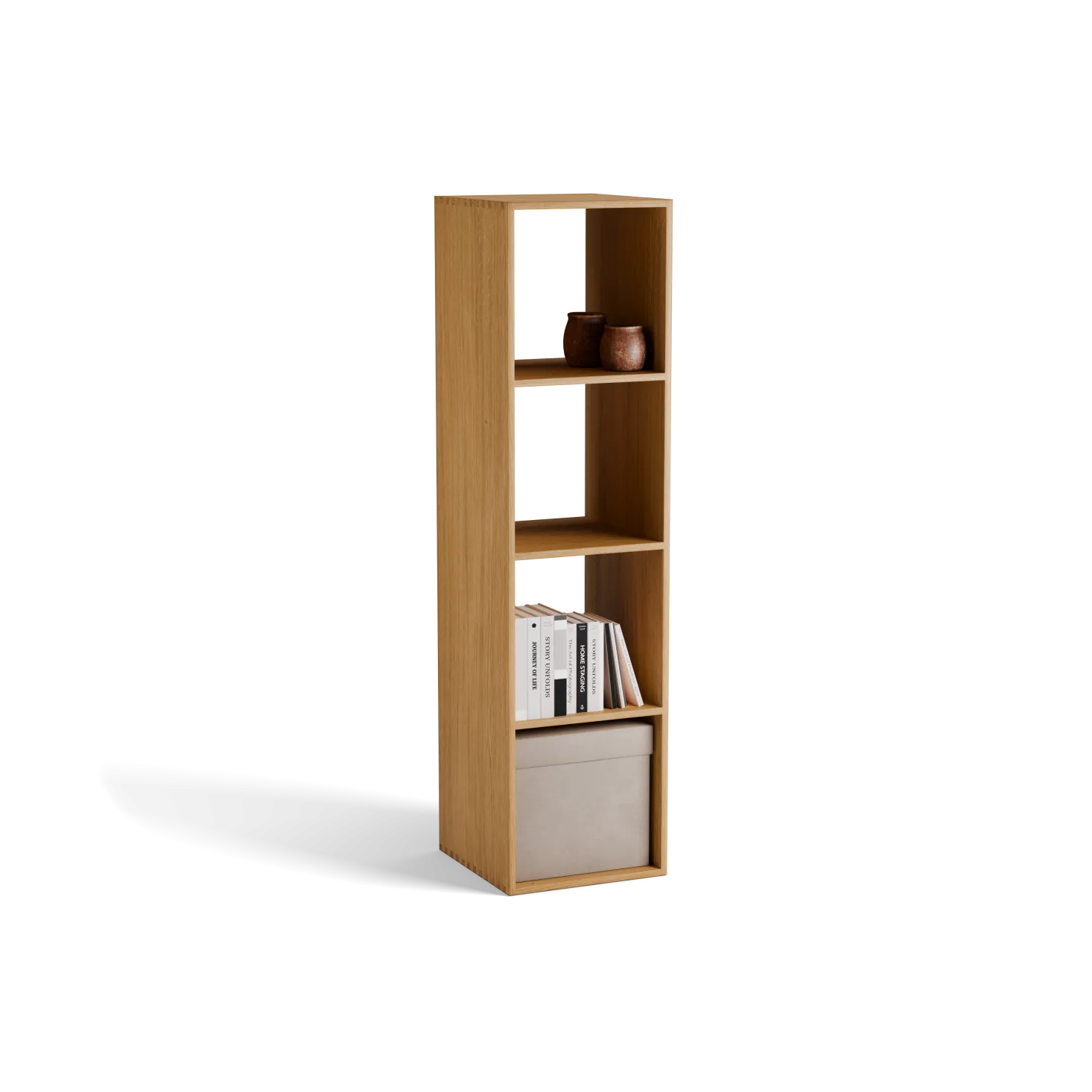 Regal Yunit Pur(Eiche, 1 x 4 Fächer)