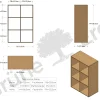 Regal Yunit Pur(Eiche, 2 x 3 Fächer)