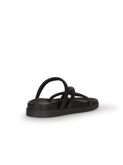Riemchensandale aus Bio Leder(schwarz, 38)