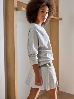 Rock aus Bio Baumwolle(grau melange, XL)