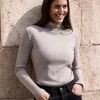 Rollkragenshirt aus Bio Baumwolle/Wolle(lichtblau melange, 40)