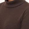 Rollkragenshirt aus Bio Baumwolle/Wolle(chocolate melange, 44)
