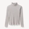 Rollkragenshirt aus Bio Baumwolle/Wolle(grau melange, 36)
