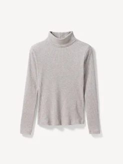 Rollkragenshirt aus Bio Baumwolle/Wolle(grau melange, 36)