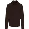 Rollkragenshirt aus Bio Baumwolle/Wolle(chocolate melange, 42)