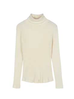 Rollkragenshirt aus Bio Baumwolle(natur, XXS)