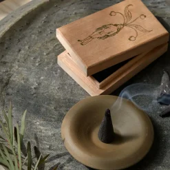 Räucherkegel im Holzkistchen "Kraftplatz"7 Kegel