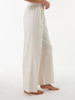 Schlafhose lang aus Bio Baumwolle(creme, XS)