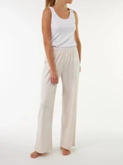 Schlafhose lang aus Bio Baumwolle(creme, XS)