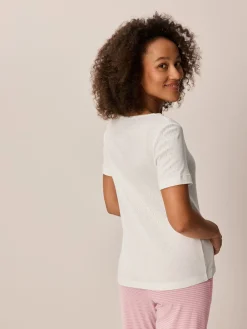 Schlafshirt aus Bio Baumwolle(weiß, XS)