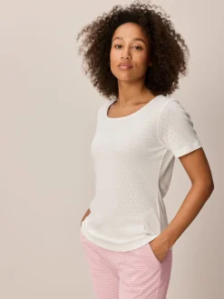 Schlafshirt aus Bio Baumwolle(weiß, XS)
