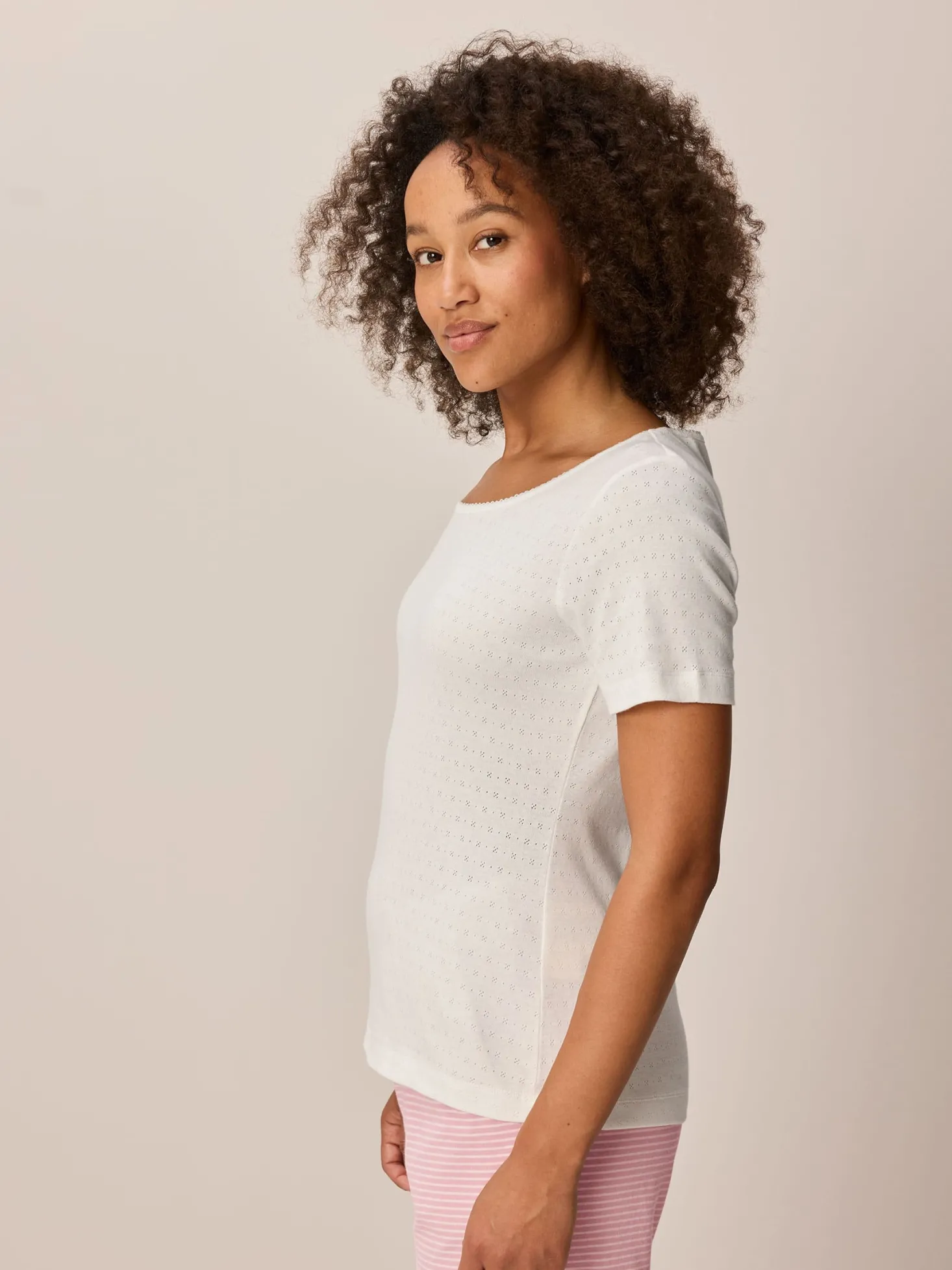 Schlafshirt aus Bio Baumwolle(weiß, XS)