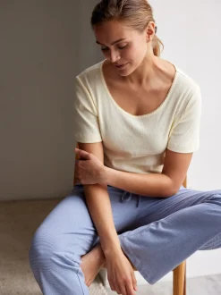 Schlafshirt aus Bio Baumwolle(vanille, XS)