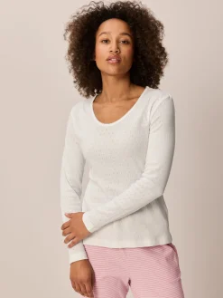 Schlafshirt aus Bio Baumwolle(weiß, XS)