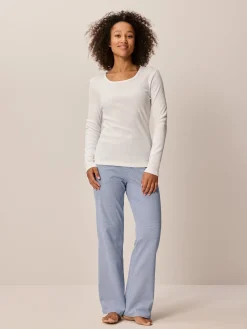 Schlafshirt aus Bio-Baumwolle(weiß, XS)