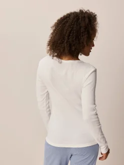 Schlafshirt aus Bio-Baumwolle(weiß, XS)