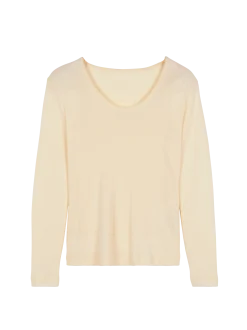Schlafshirt aus Bio Baumwolle(vanille, XS)