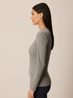 Schlafshirt aus Bio-Baumwolle(grau melange, XS)