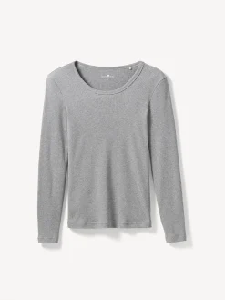 Schlafshirt aus Bio-Baumwolle(grau melange, XS)
