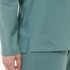Schlafshirt aus Bio-Baumwolle(blaugrün, XS)