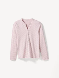 Schlafshirt aus Bio-Baumwolle(winterflieder ringel, XS)