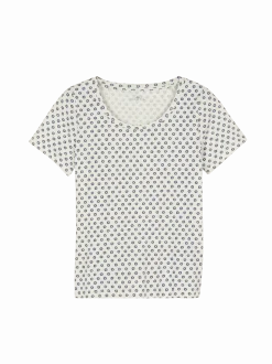Schlafshirt aus Bio-Baumwolle(batikdruck pazifik, S)