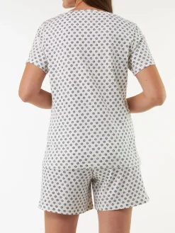 Schlafshirt aus Bio-Baumwolle(batikdruck pazifik, S)