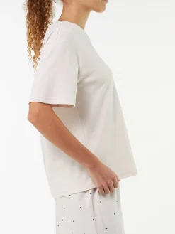 Schlafshirt Kurzarm aus Bio Baumwolle(creme, XS)