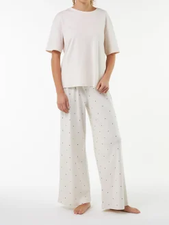 Schlafshirt Kurzarm aus Bio Baumwolle(creme, XS)