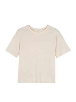 Schlafshirt Kurzarm aus Bio Baumwolle(creme, XS)