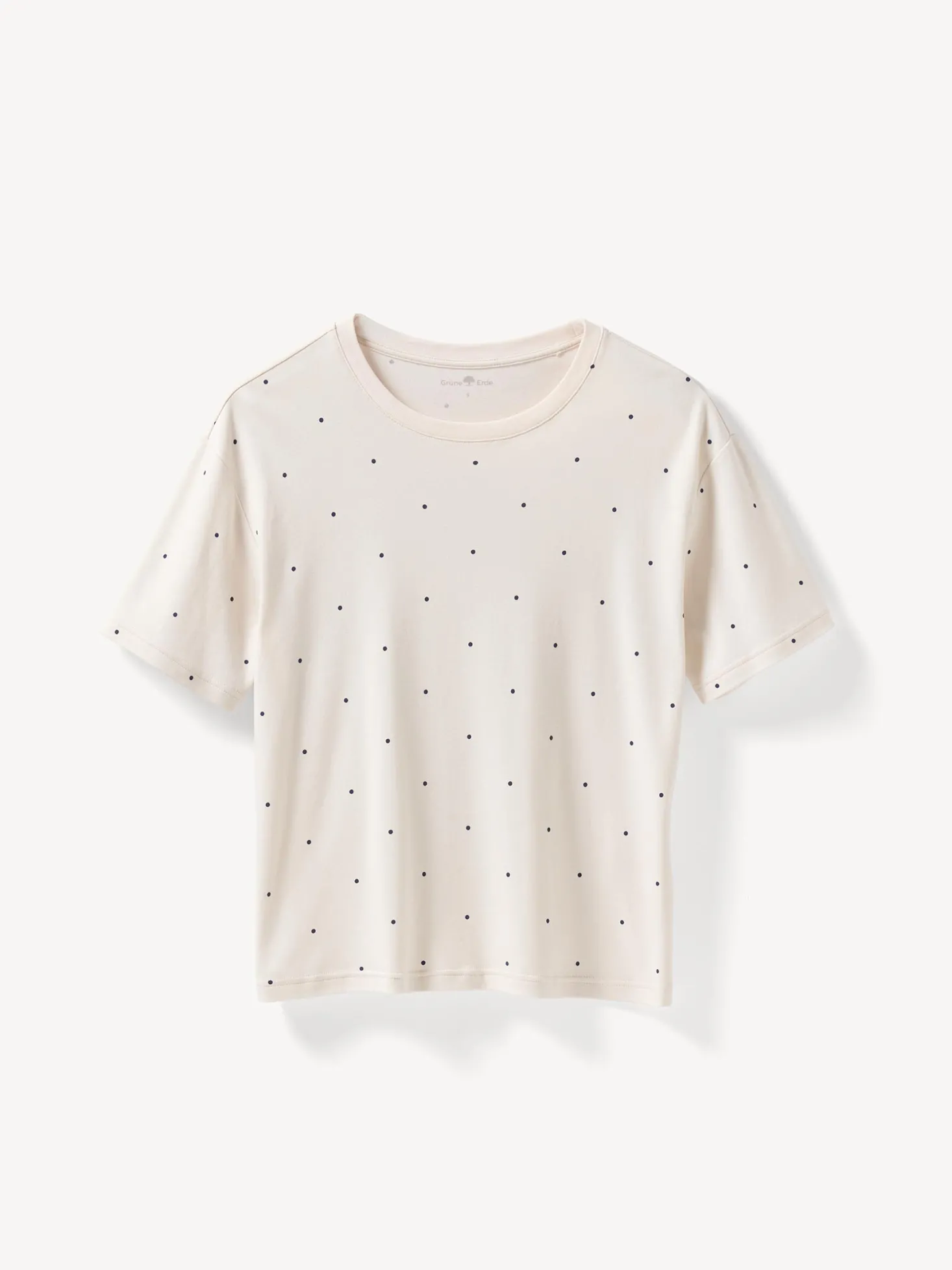 Schlafshirt Kurzarm aus Bio Baumwolle(punkte druck , XS)