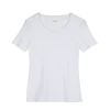 Schlafshirt Kurzarm aus Bio-Baumwolle(weiß, XL)